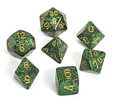 Speckled Polyhedral Golden Recon 7-Die Set - Role-Players