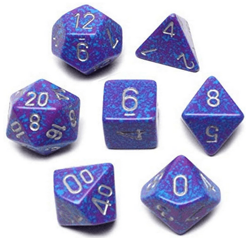 Speckled Polyhedral Silver Tetra 7-Die Set - Role-Players