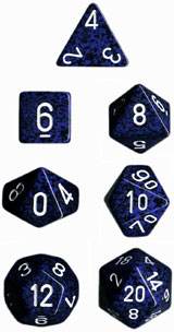 Speckled Polyhedral Stealth 7-Die Set - Role-Players