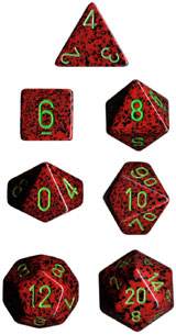 Speckled Polyhedral Strawberry 7-Die Set - Role-Players
