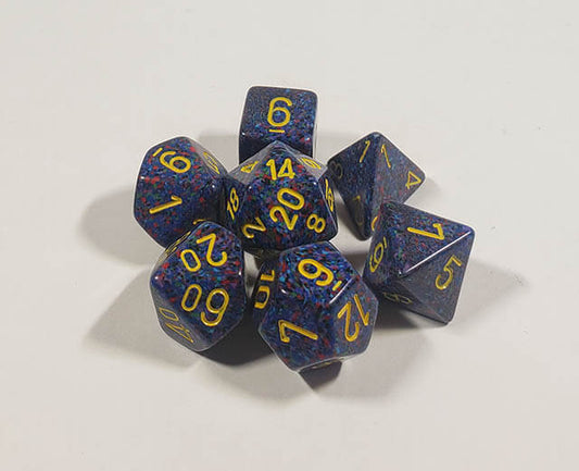 Speckled Polyhedral Twilight 7-Die Set