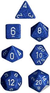 Speckled Polyhedral Water 7-Die Set - 