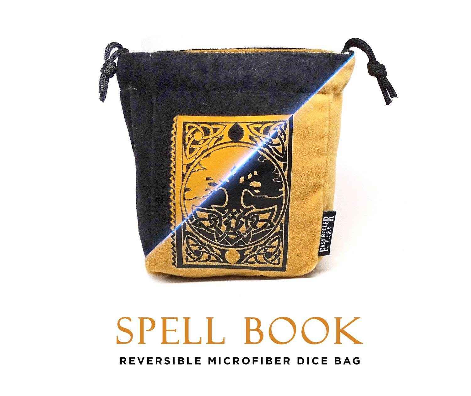 Spell Book Reversible Microfiber Self-Standing Large Dice Bag