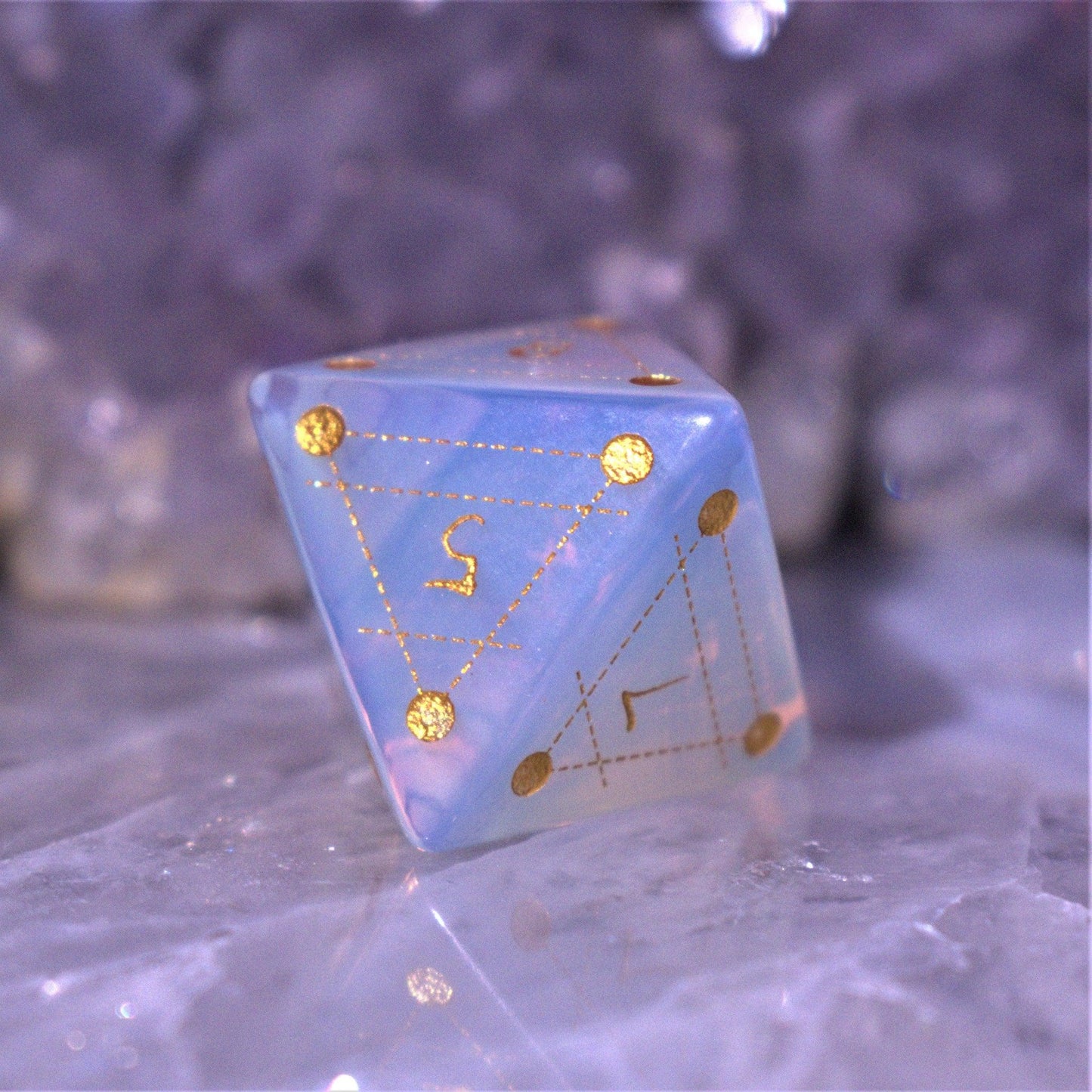 Spellcaster Opalite Stone Dice Set