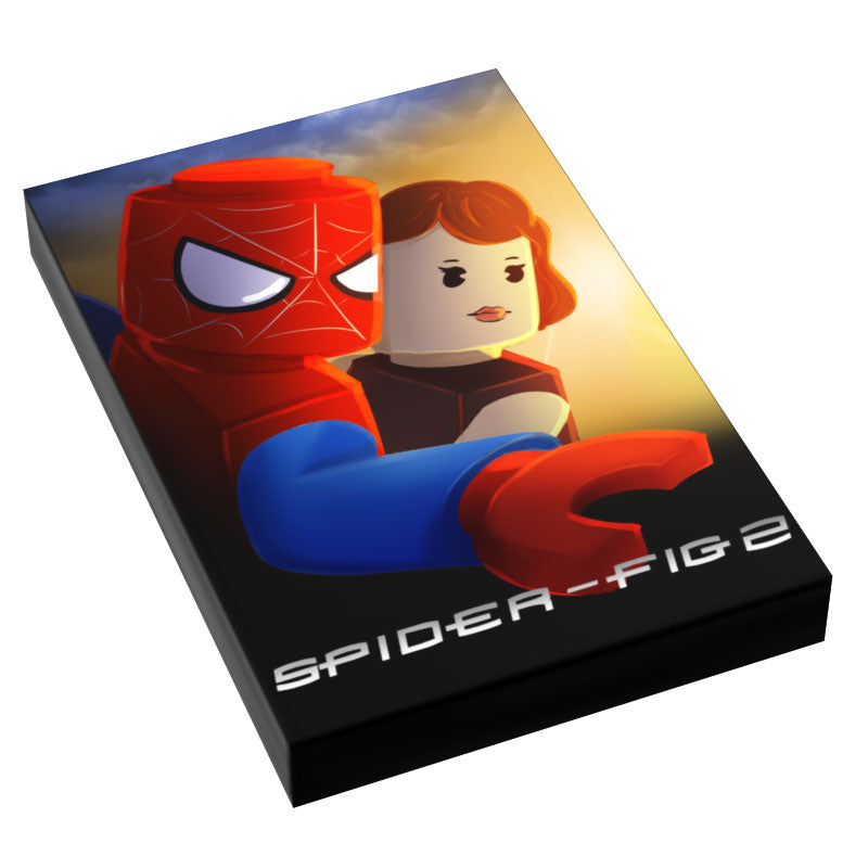 Spider-Fig 2 Movie Cover (2x3 Tile) made using LEGO parts - B3 Customs