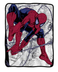Spider-Man Webslinger Marvel Flannel Fleece Throw Super Soft Lightweight Fleece Blanket 45x60in - 