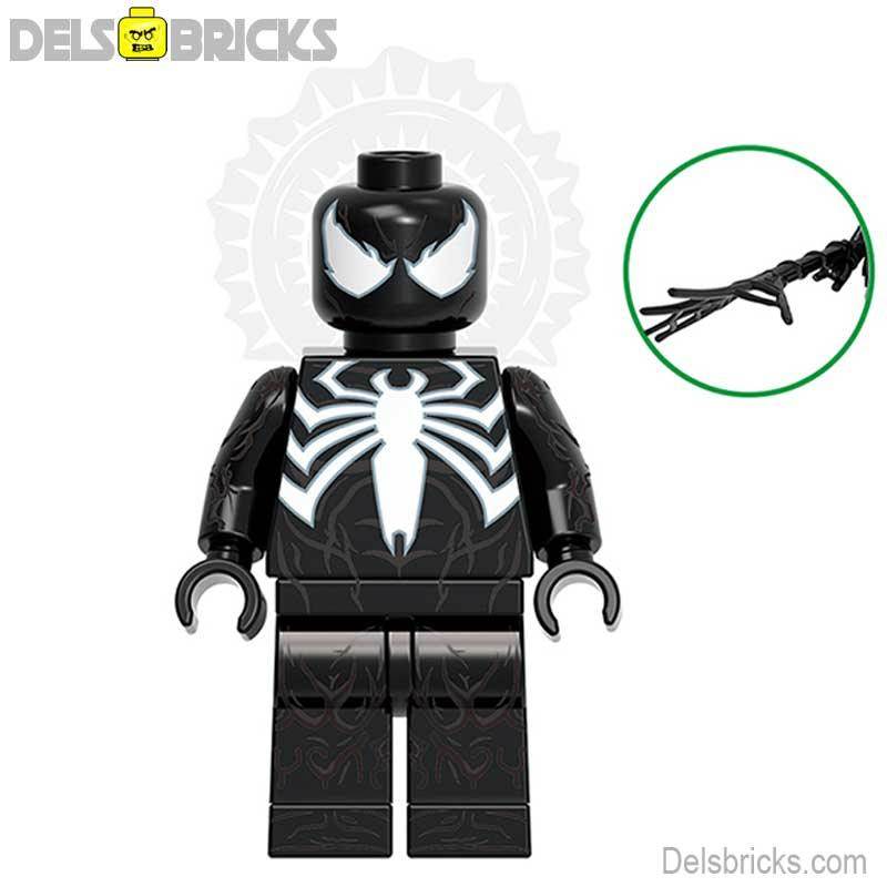 Spider-Man Black suit Symbiote Lego Minifigures Custom Toys - 
