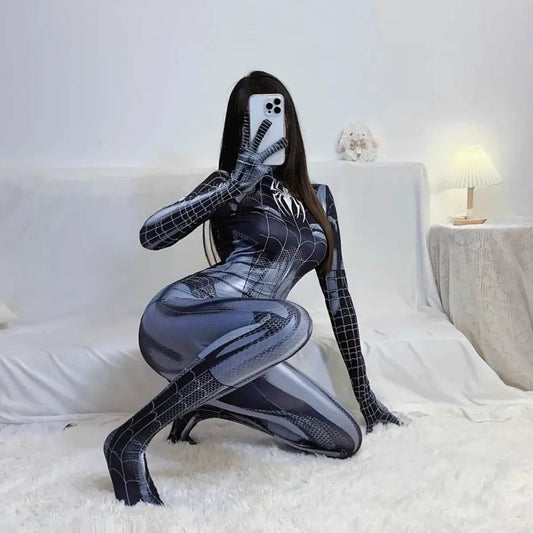 Spider Man Cosplay Bodysuit - Black / M / Spider-Man