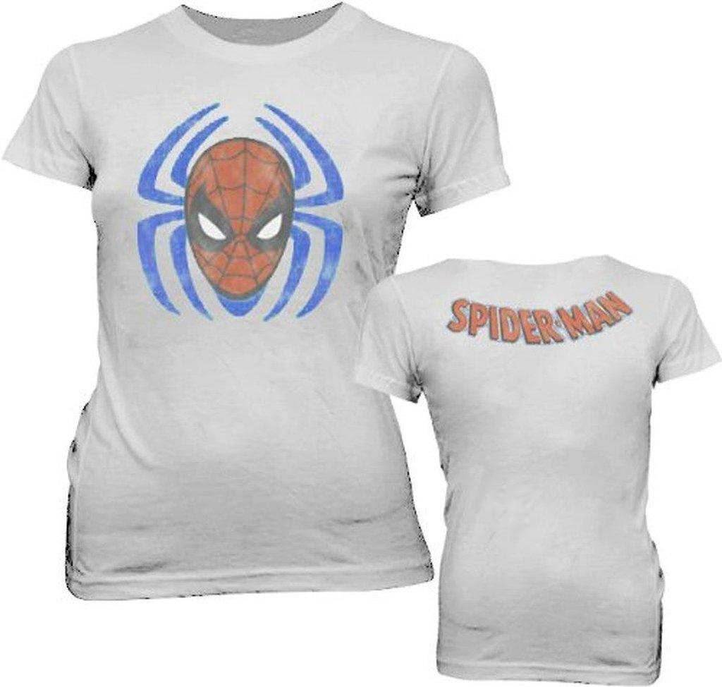 Spider-Man Sense Spider Face Distressed Cement T-shirt - S