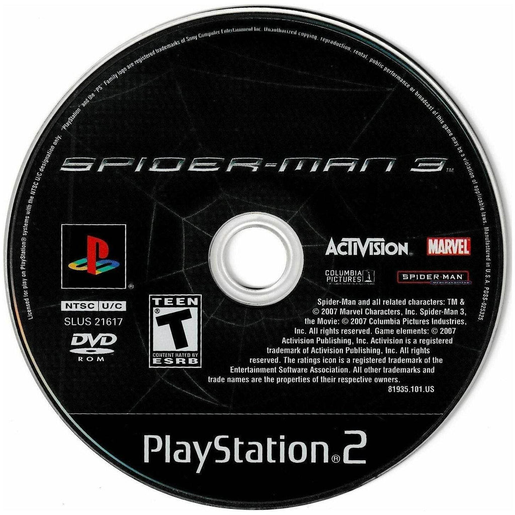 Spiderman 3 - PlayStation 2 (LOOSE) - Game Only
