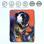 Marvel Venom Tongue Spider-Man Villain Fleece Throw Blanket 45in. By 60in. - 
