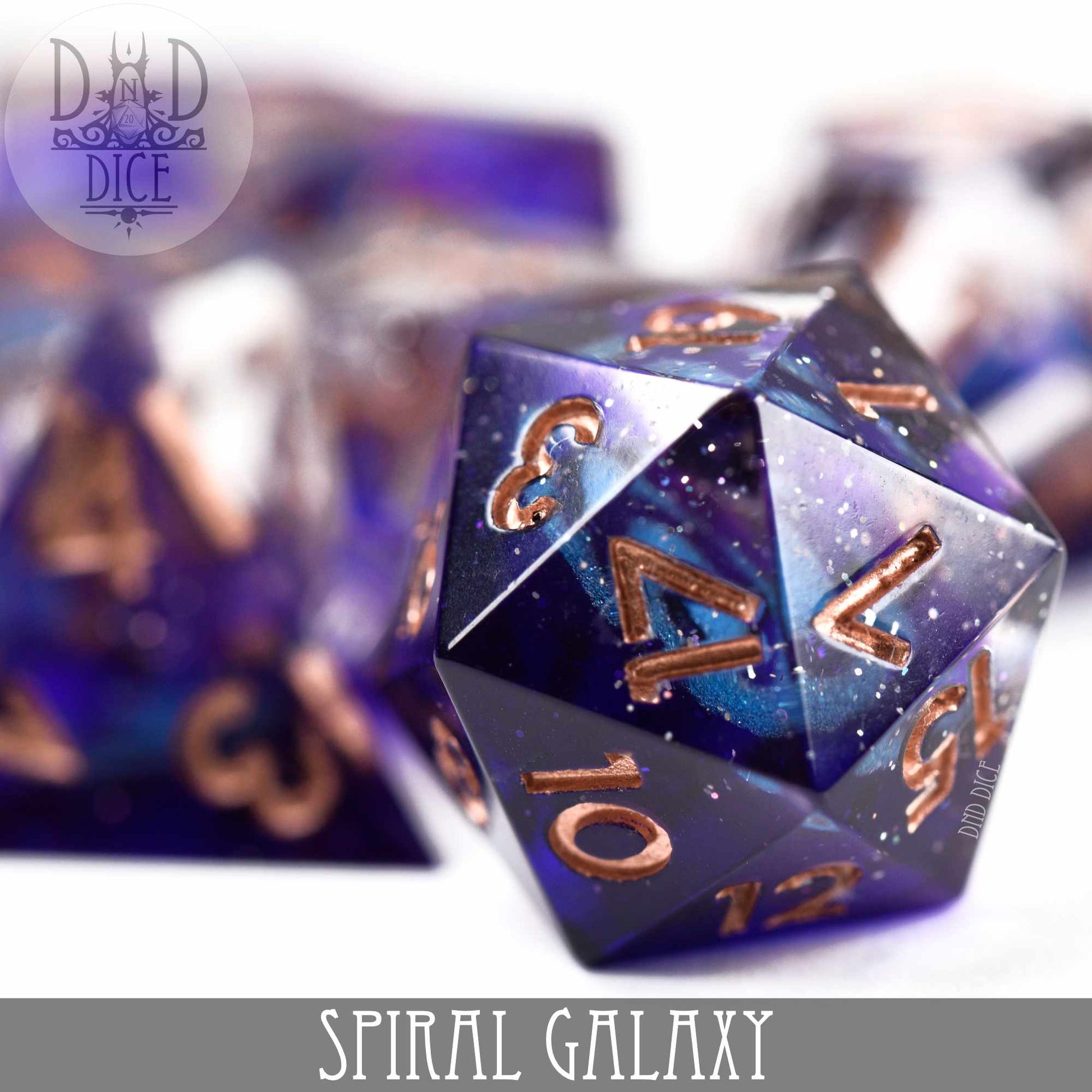 Spiral Galaxy Handmade Dice Set