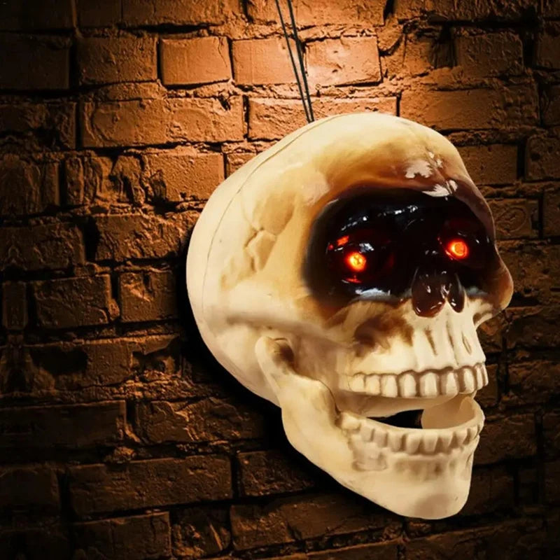 Spooky Skull Heads Halloween Decor Skull Heads With Motion Sensor Halloween Decorations Scary Sound Spooky Decoration