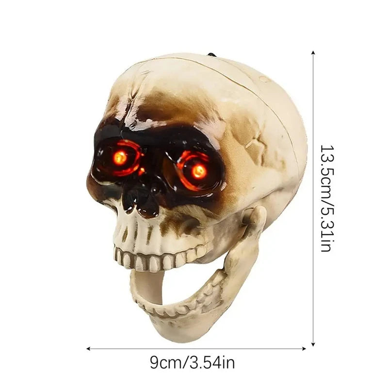 Spooky Skull Heads Halloween Decor Skull Heads With Motion Sensor Halloween Decorations Scary Sound Spooky Decoration