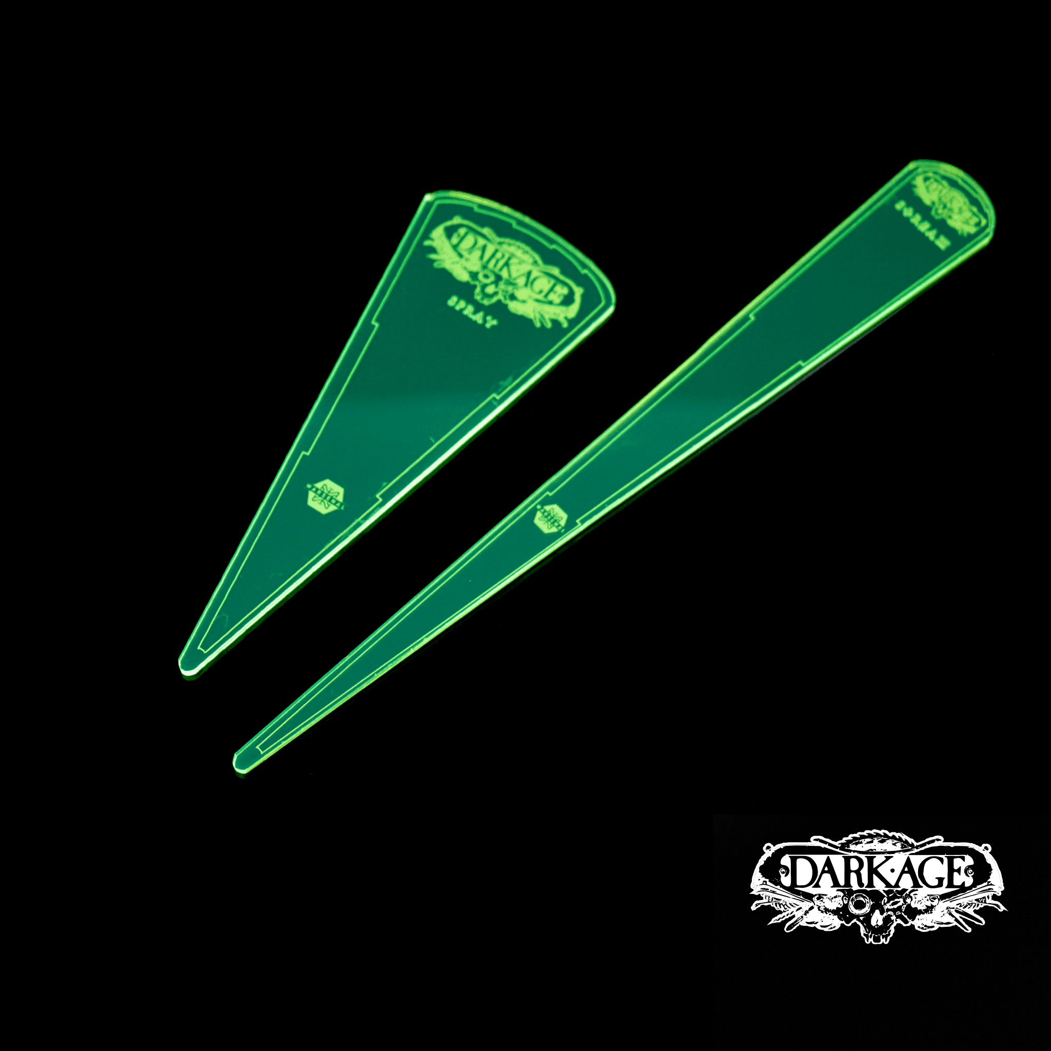 Dark Age Template Set - Fluorescent Green