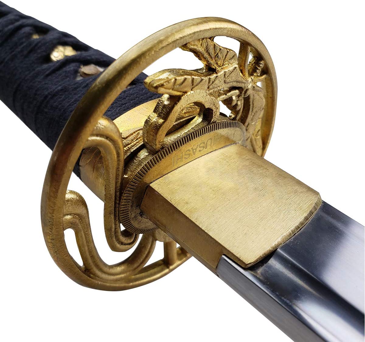 Golden dragonfly hand forged Katana-4