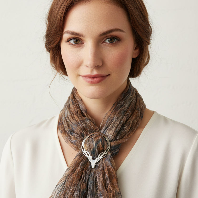 Stag Scarf Ring