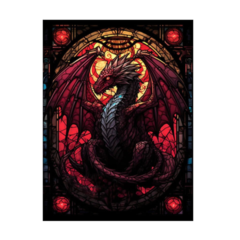 Stained Glass Dragon Diamond Painting