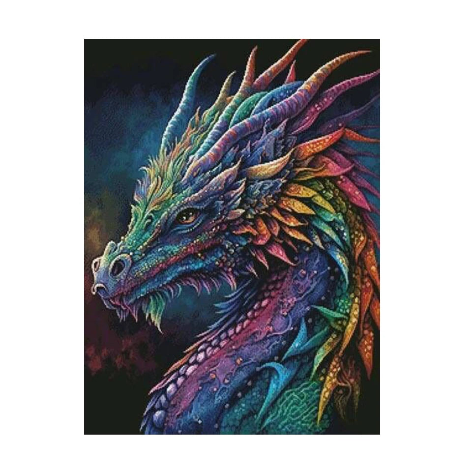 Stained Glass Dragon Diamond Painting