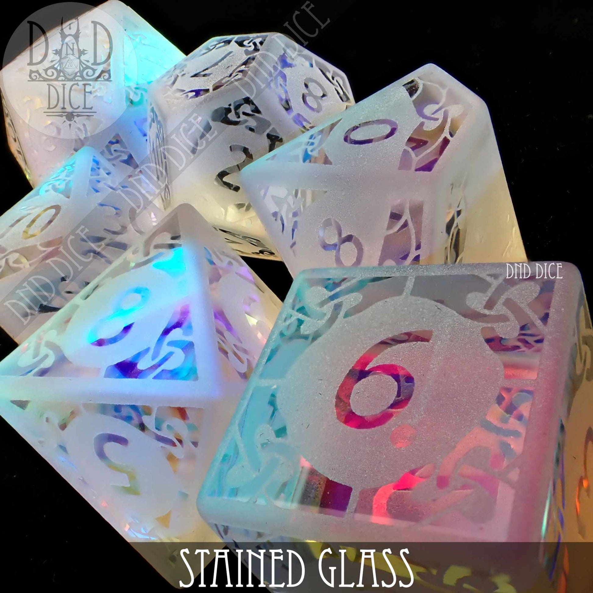 Stained Glass Frosted Dice Set (Gift Box)