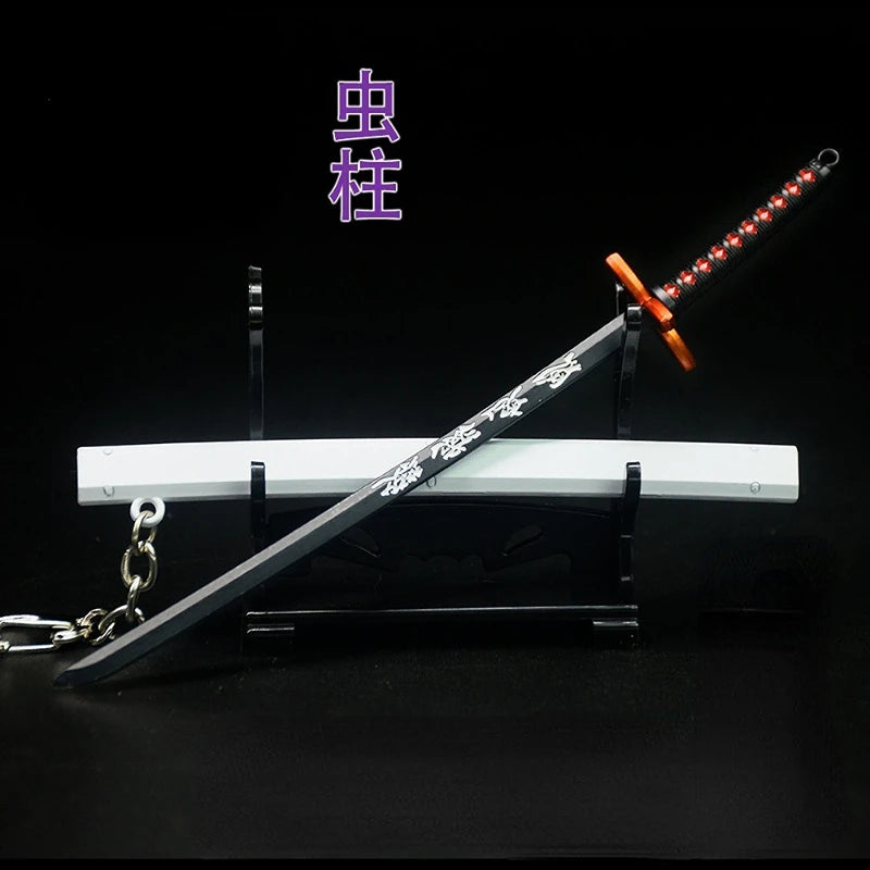 Stand not included New The Blade of the Ghost 17cm Mini Katana Keychains key chains evil eye anime keychain key chain cute keychain