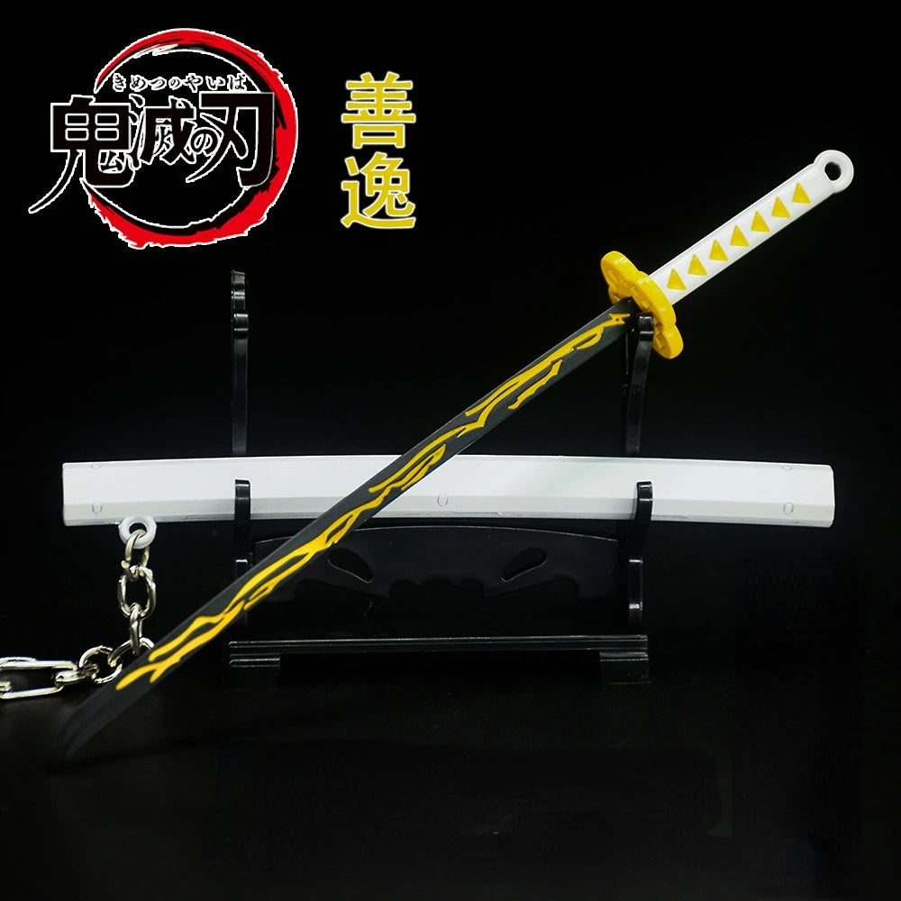 Stand not included New The Blade of the Ghost 17cm Mini Katana Keychains key chains evil eye anime keychain key chain cute keychain