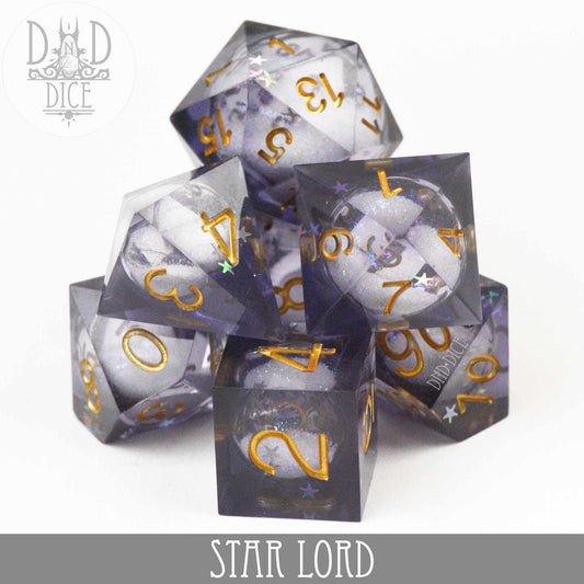 Star Lord Handmade Dice Set (Liquid Core)