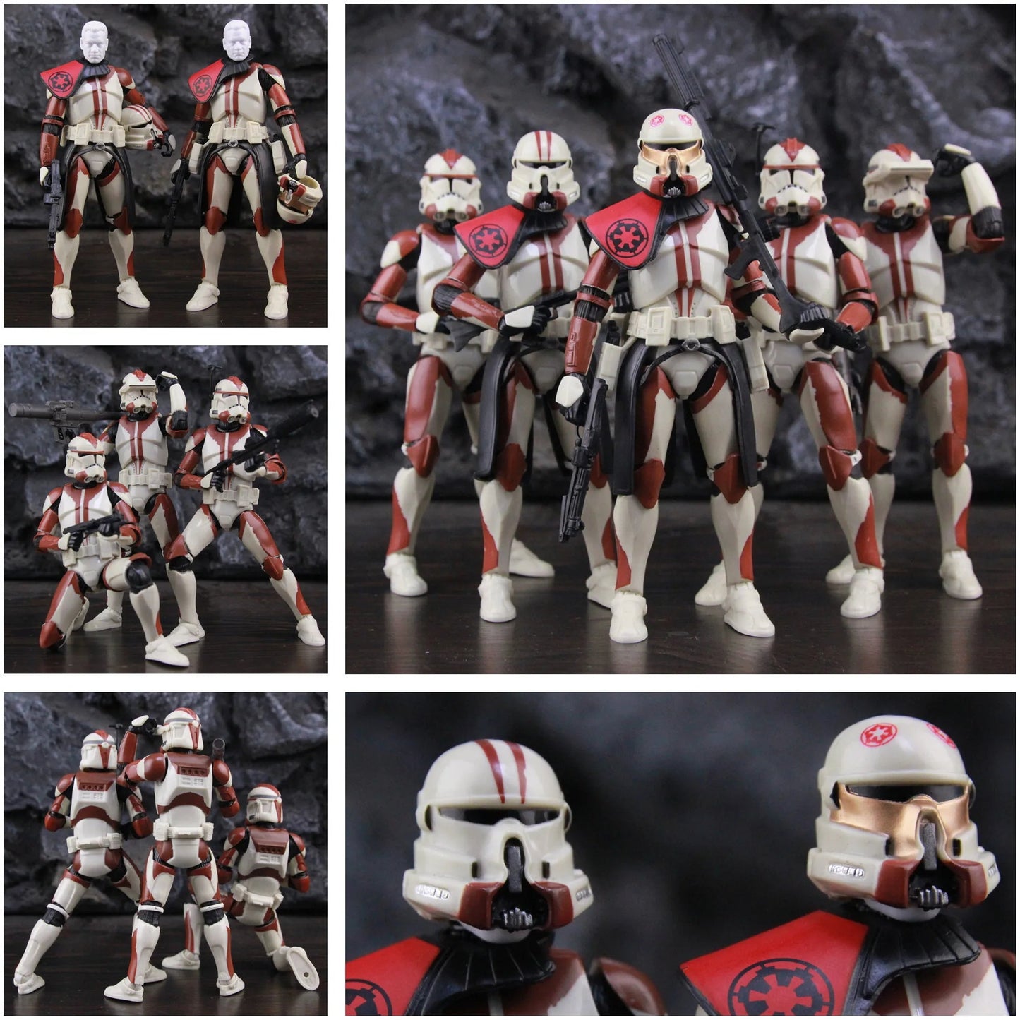 Star Wars 104th 212th 442nd 332nd 501st 6" Action Figure ARC ARF Trooper Shock Asohka Commander Phase 2 Episode II Clone Toys