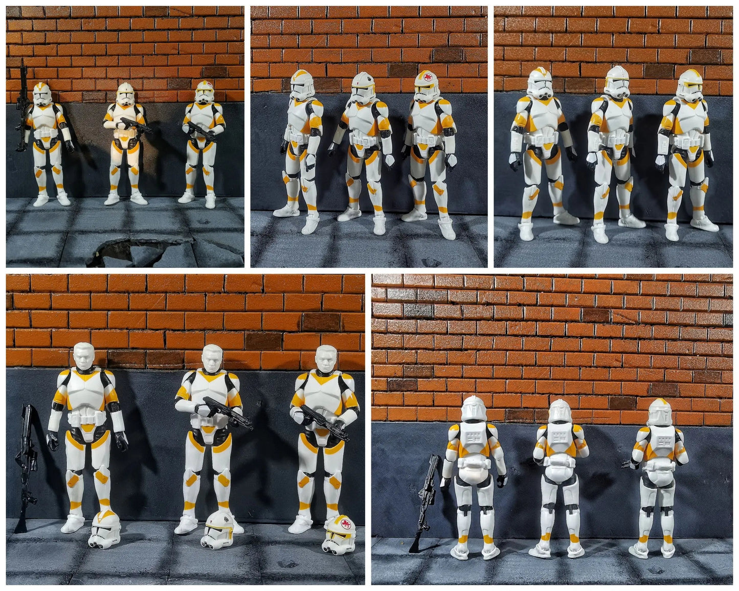 Star Wars 3.75 Inch  Clone Trooper 1/18 501st 104th Wolffepack  212th Cody Action Figure  Hardcase REX Toys Model Loose