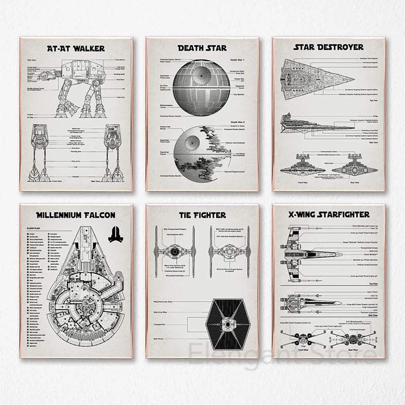 Star Wars Air Vehicle Patent poster 15x21cm-30x42cm