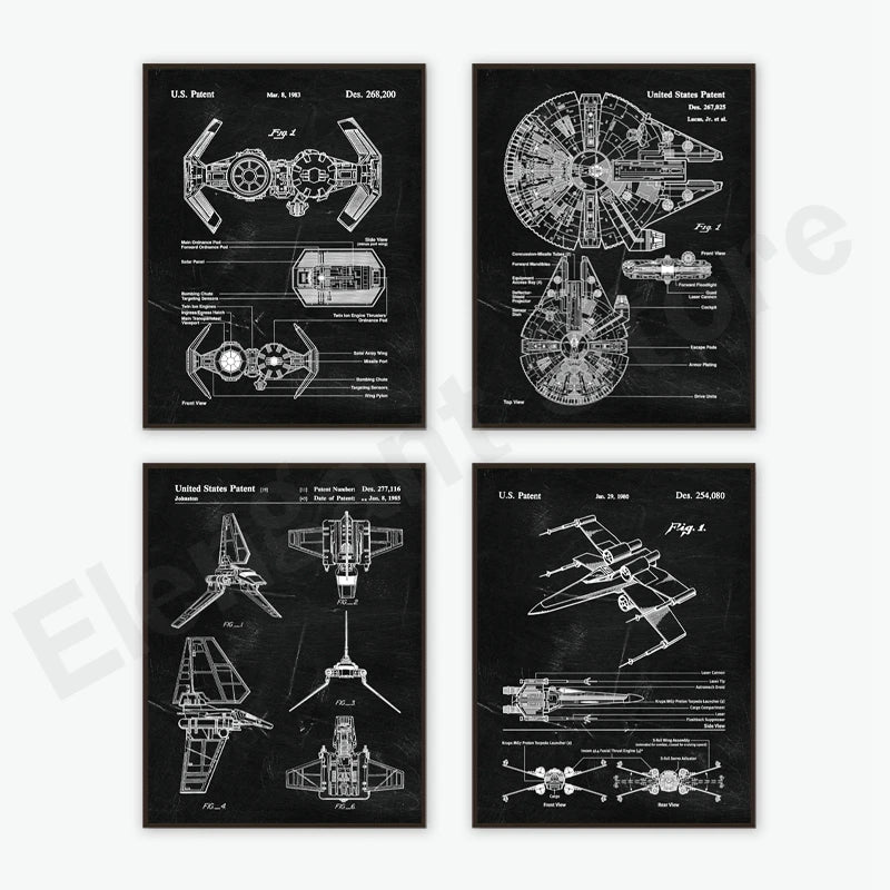 Star Wars Air Vehicle Patent poster 15x21cm-30x42cm