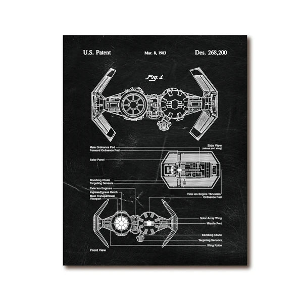 Star Wars Air Vehicle Patent poster 15x21cm-30x42cm