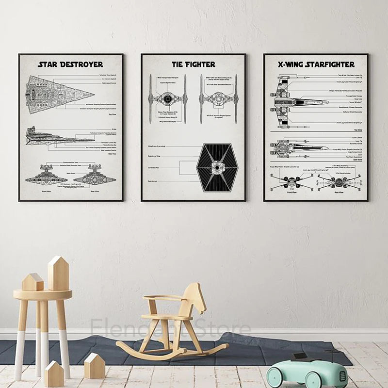 Star Wars Air Vehicle Patent Poster  40x50cm-60x90cm