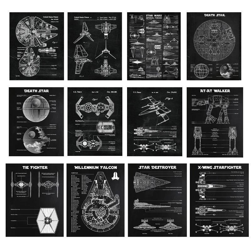 Star Wars Air Vehicle Patent Poster  40x50cm-60x90cm