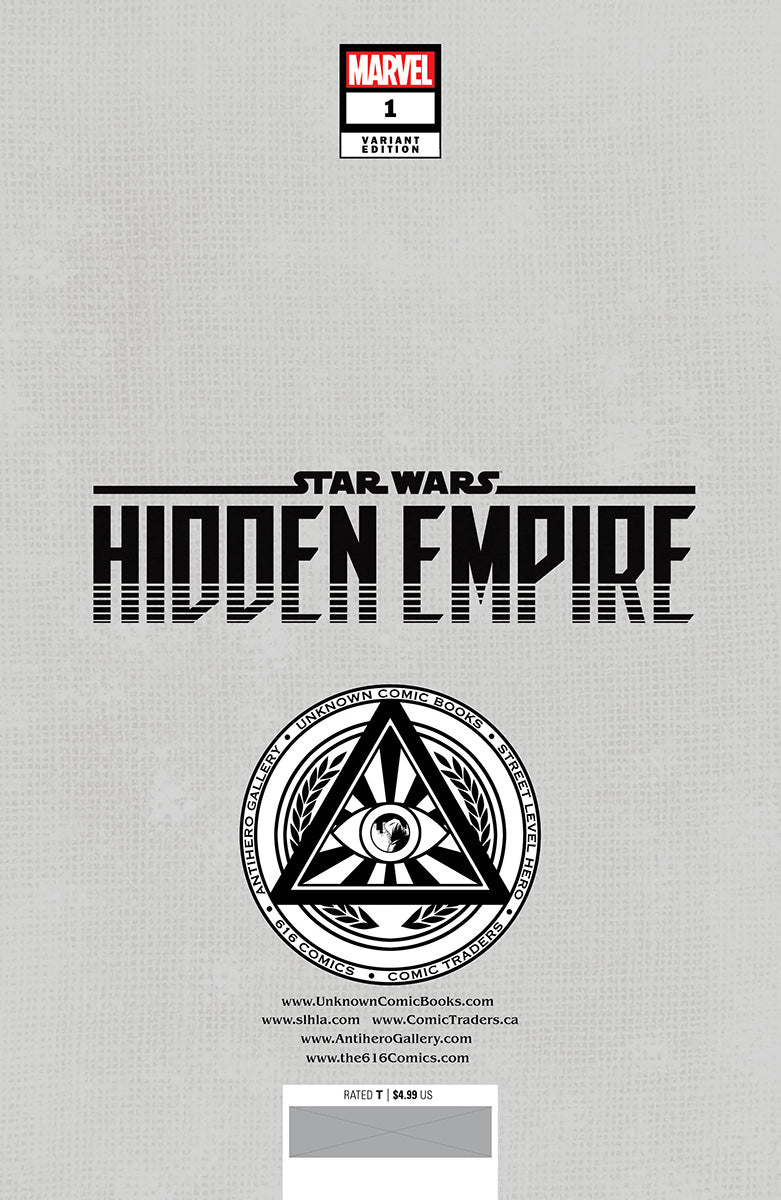 Star Wars: Hidden Empire #1 Unknown Comics Patch Zircher Exclusive Virgin Var (11/16/2022)