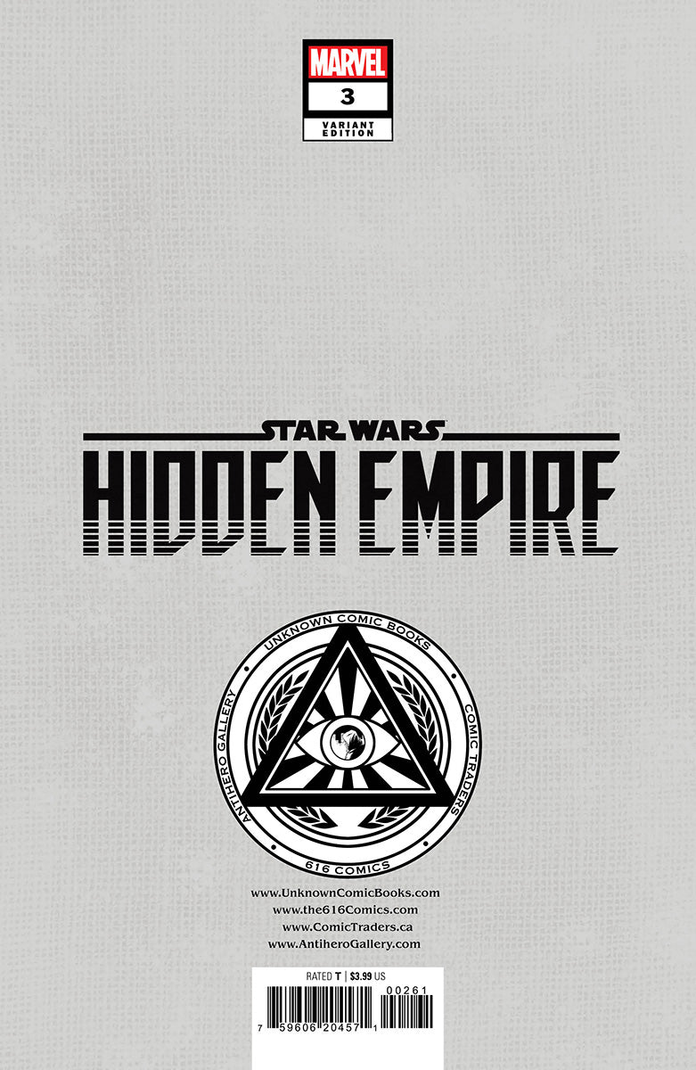 Star Wars: Hidden Empire #3 Unknown Comics Patch Zircher  Exclusive Virgin Var (02/08/2023)