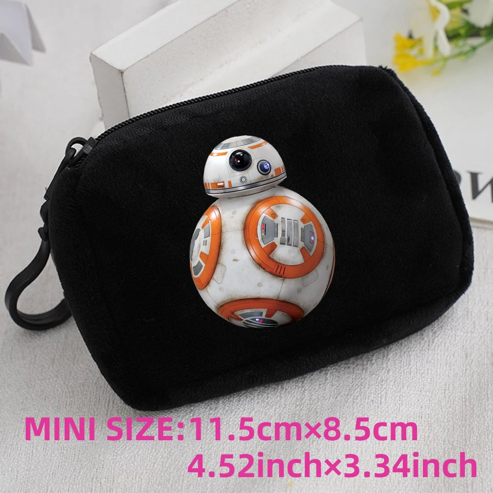 Star Wars Kids Anime Plush Coin Purse Girls Boys Cute Mini Wallet Cartoon Moneybag Kids Storage Bag Pendant Birthday Gifts