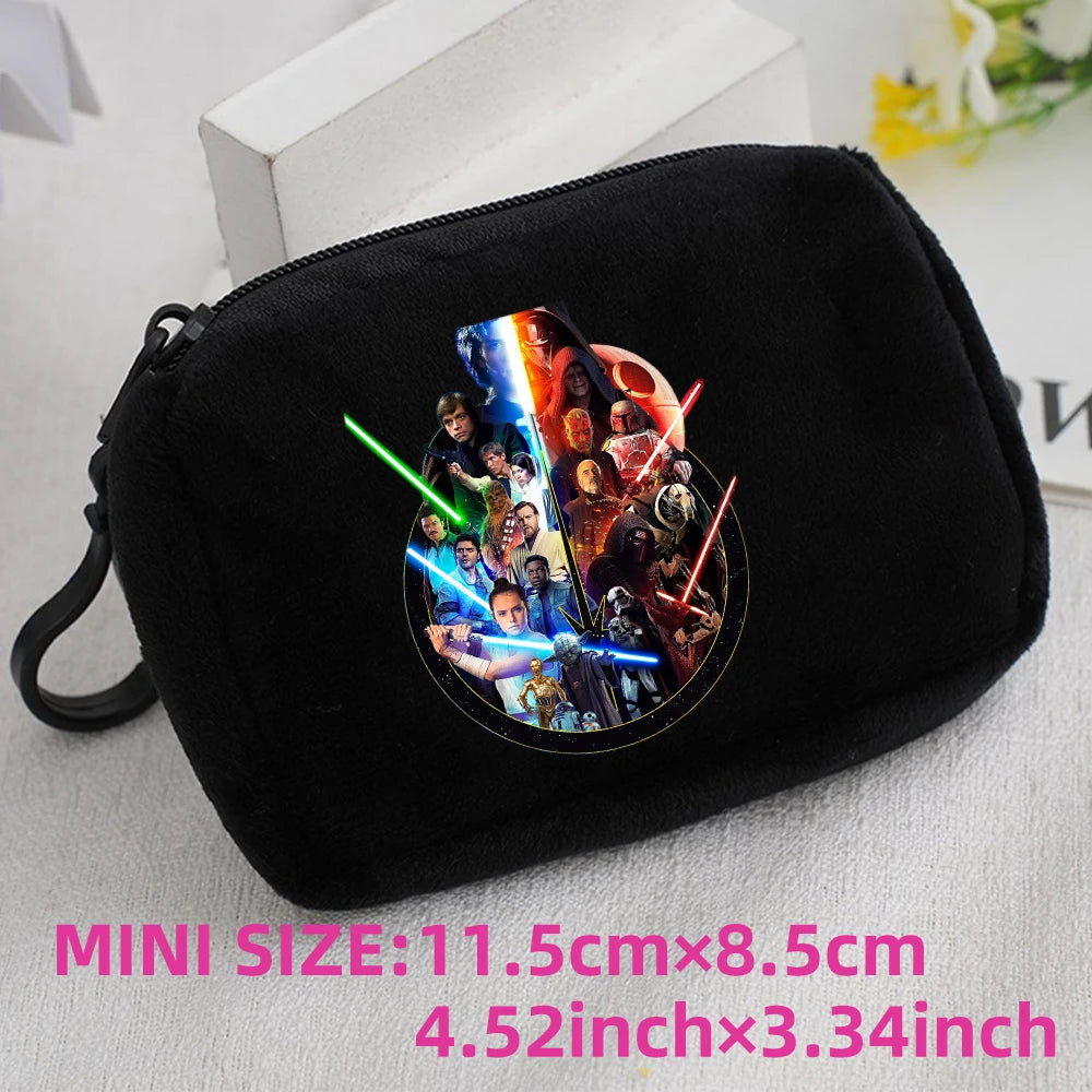 Star Wars Kids Anime Plush Coin Purse Girls Boys Cute Mini Wallet Cartoon Moneybag Kids Storage Bag Pendant Birthday Gifts