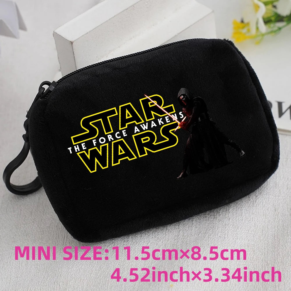 Star Wars Kids Anime Plush Coin Purse Girls Boys Cute Mini Wallet Cartoon Moneybag Kids Storage Bag Pendant Birthday Gifts