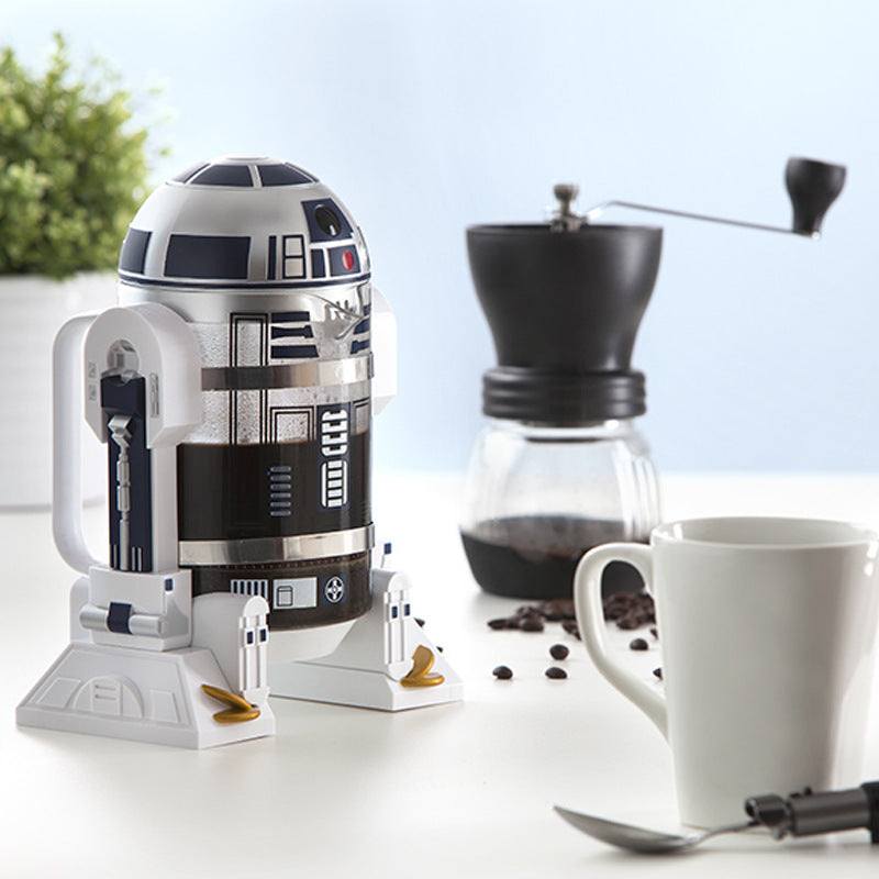 Star Wars R2D2 Robot Mini Home Hand-Poured Coffee Maker Coffee Pot Thermos Pot Mocha French Press Pot