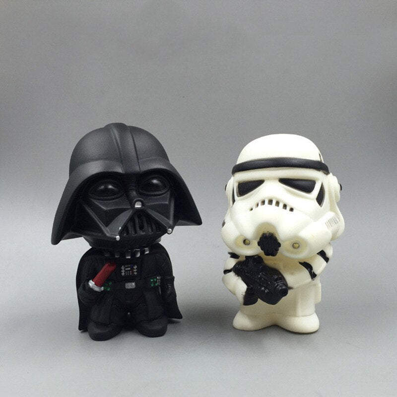 Star Wars Yoda Darth Vader Stormtrooper Action Figure Doll Toys The Force Awakens Jedi Master Yoda Anime Figures Lightsaber