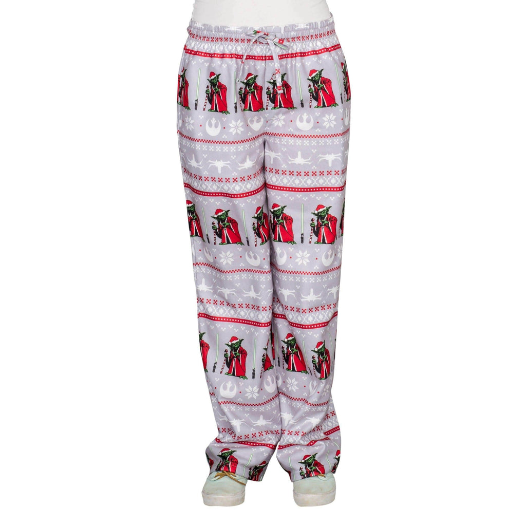 Star Wars Yoda Logo Christmas Grey Lounge Pants - 3X