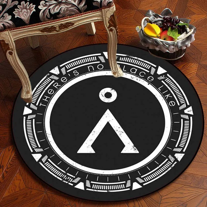 Stargate Carpet Movie Non-slip Floormat Round Area Rug Science Fiction Chairmat Play Mat for Playroom Bedroom Kids Room