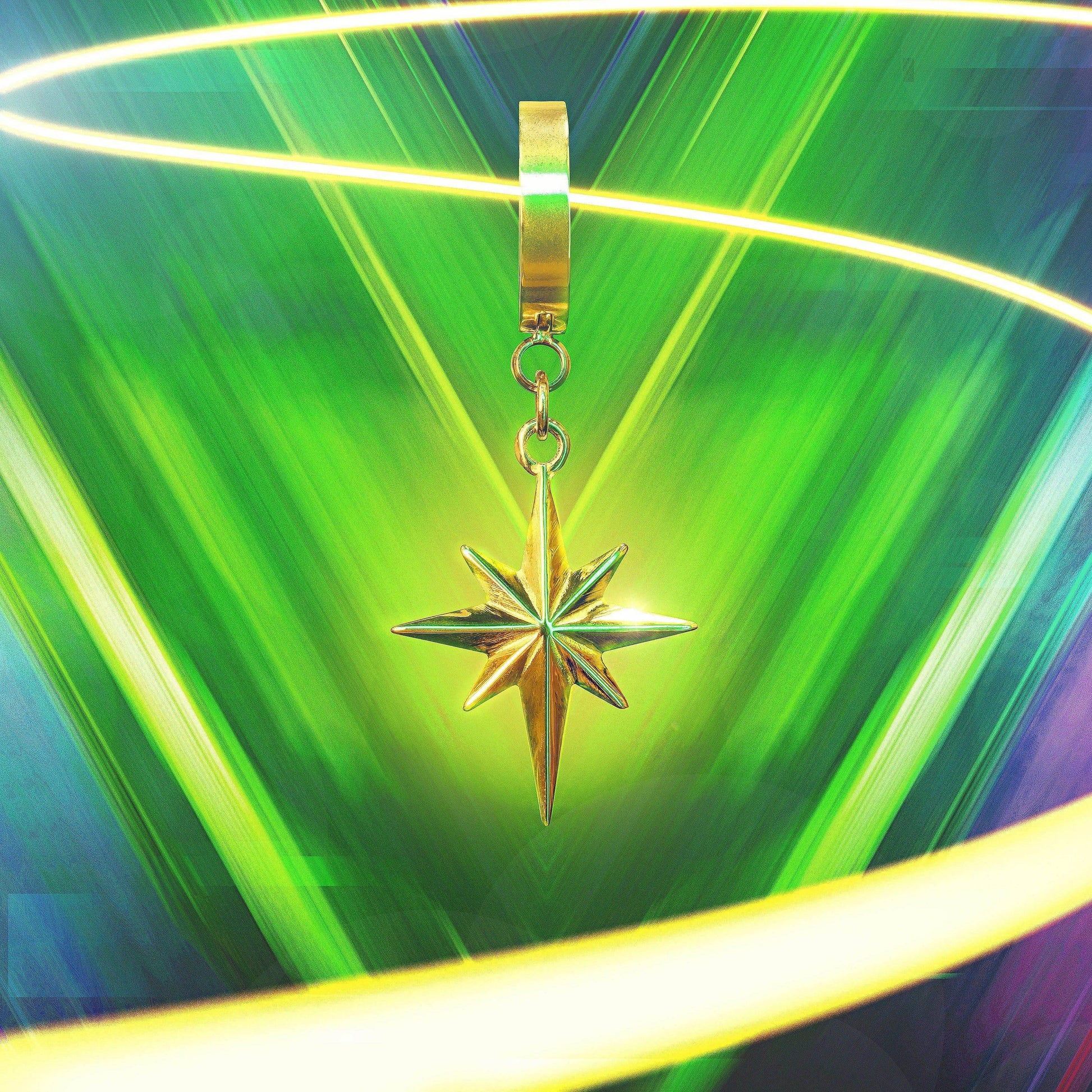 DC Comics™ Gold Star Earring - Gold / Single