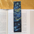 Starry Night Sky Bookmark, Flowing Stars, Slim Art Bookmark