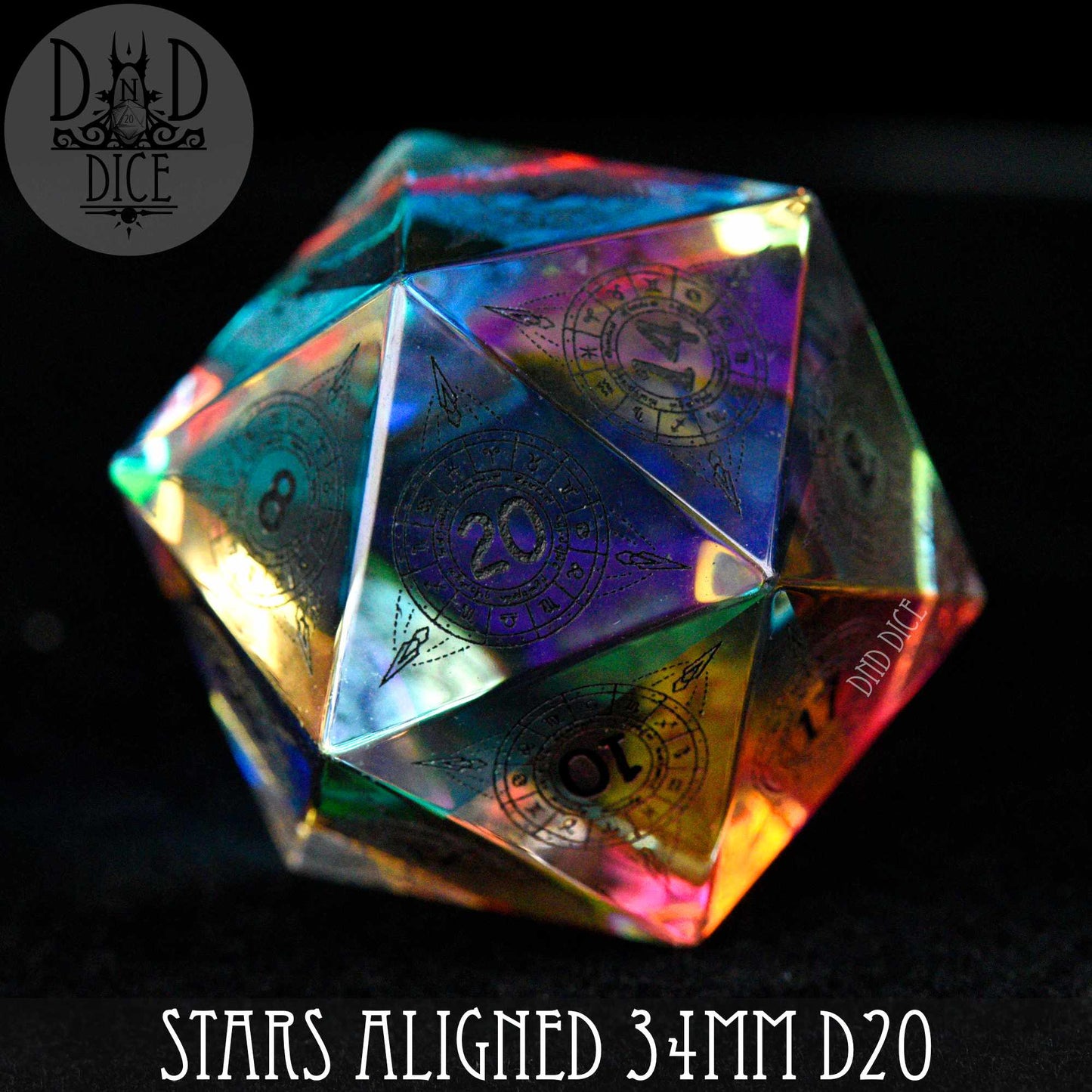 Stars Aligned Glass 30mm D20 (Gift Box)