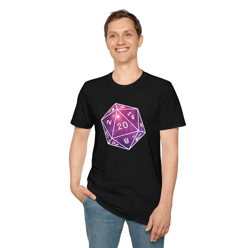 Stars Nebula D20 Dice Shirt - Navy / S