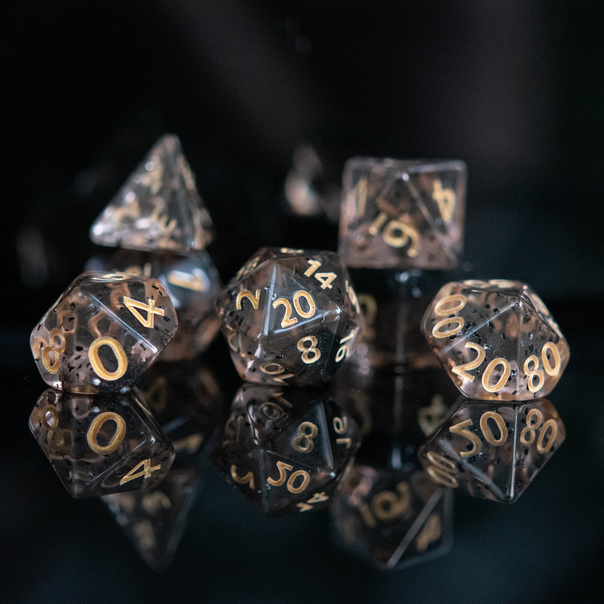 Static Noise Acrylic Dice Set