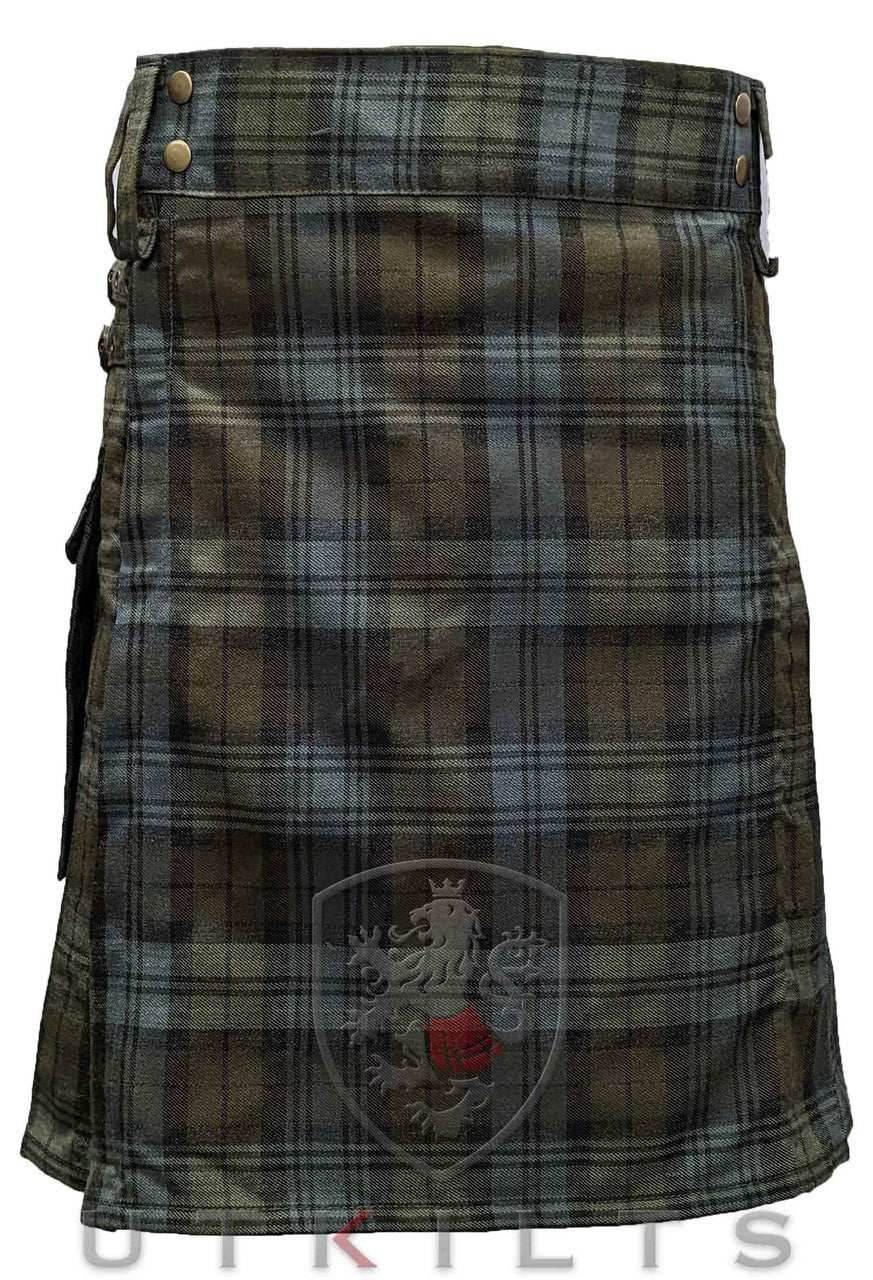 Standard Black Watch Weathered Tartan Utility Kilt - 30 / 22