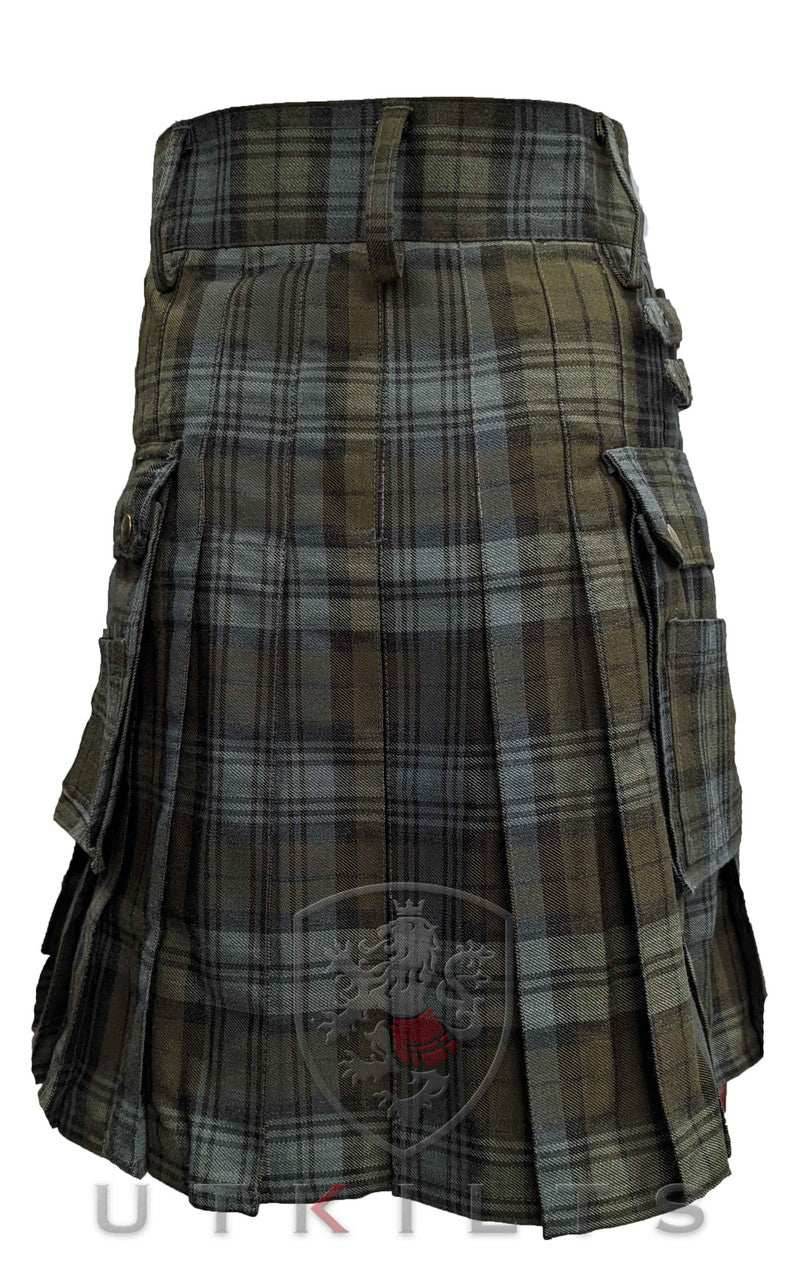 Standard Black Watch Weathered Tartan Utility Kilt - 30 / 22